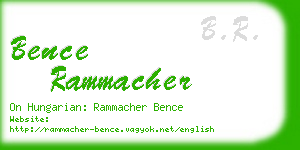 bence rammacher business card
